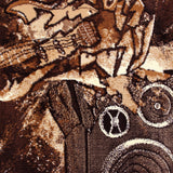DonnieAnn Skinz Design Skeleton Rock N Roll Black Color Area Rug (5'2.5x7'2.5) - 5'2 X 7'2