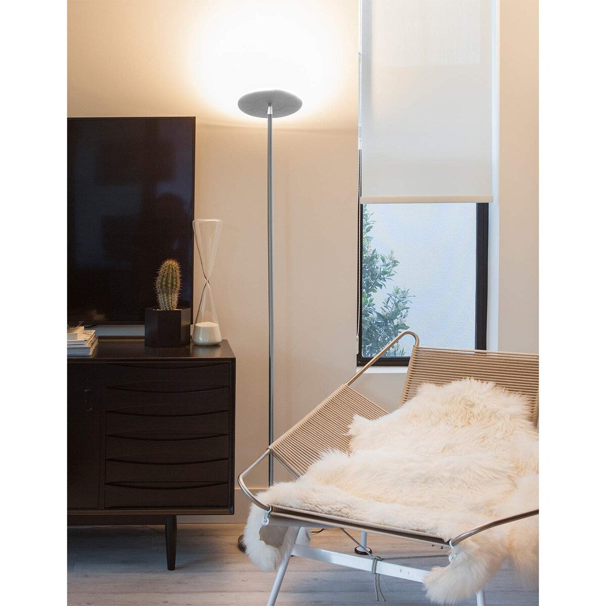 Sky LED Torchiere Super Bright Floor Lamp Contemporary, High Lumen Light for Living Rooms & Offices Dimmable,Indoor Pole Uplight