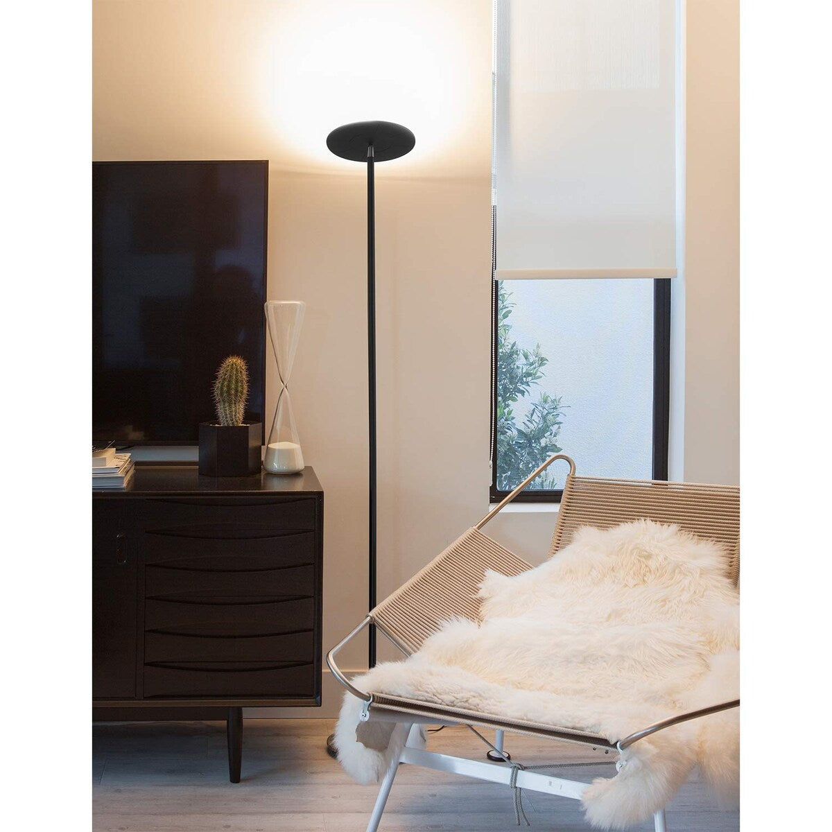 Sky LED Torchiere Super Bright Floor Lamp Contemporary, High Lumen Light for Living Rooms & Offices Dimmable,Indoor Pole Uplight