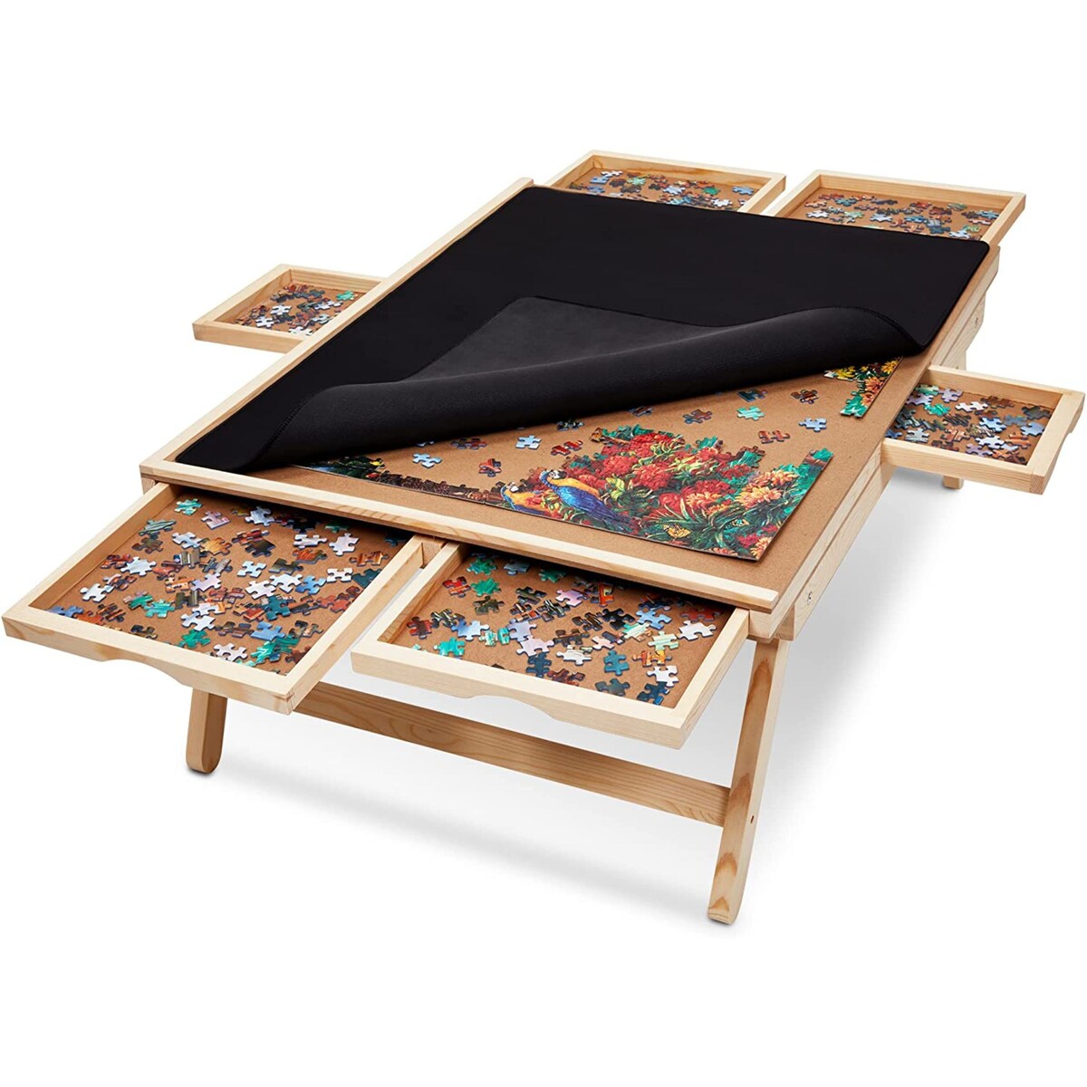 SkyMall 1000 Piece Puzzle Board Rack with Mat, 23x31 inch Jigsaw Puzzle Table - 23x31 in