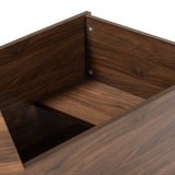 Skylar Modern and Contemporary Walnut Brown Finished Cat Litter Box Cover House - 18.1" high x 35.4" wide x 18.9" deep