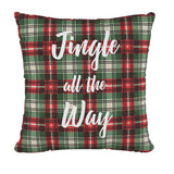Skyline 18 inch Throw Pillow in Jingle Plaid