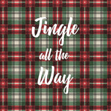 Skyline 18 inch Throw Pillow in Jingle Plaid