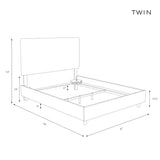 Skyline Furniture Linen French Yellow Tufted Bed