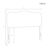 Skyline Furniture Linen Swedish Blue Tufted Headboard
