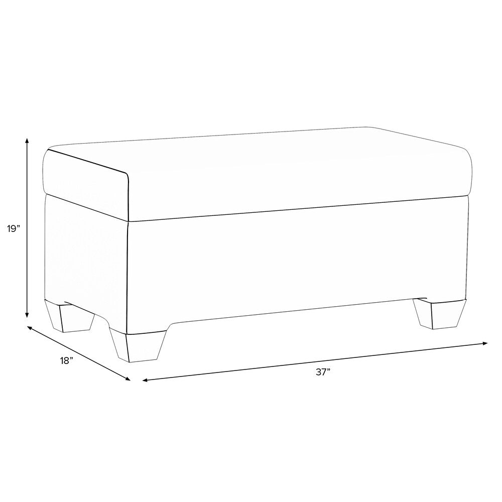 Skyline Furniture Tufted Storage Bench in Velvet Aubergine - N/A