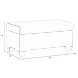 Skyline Furniture Tufted Storage Bench in Velvet Aubergine - N/A