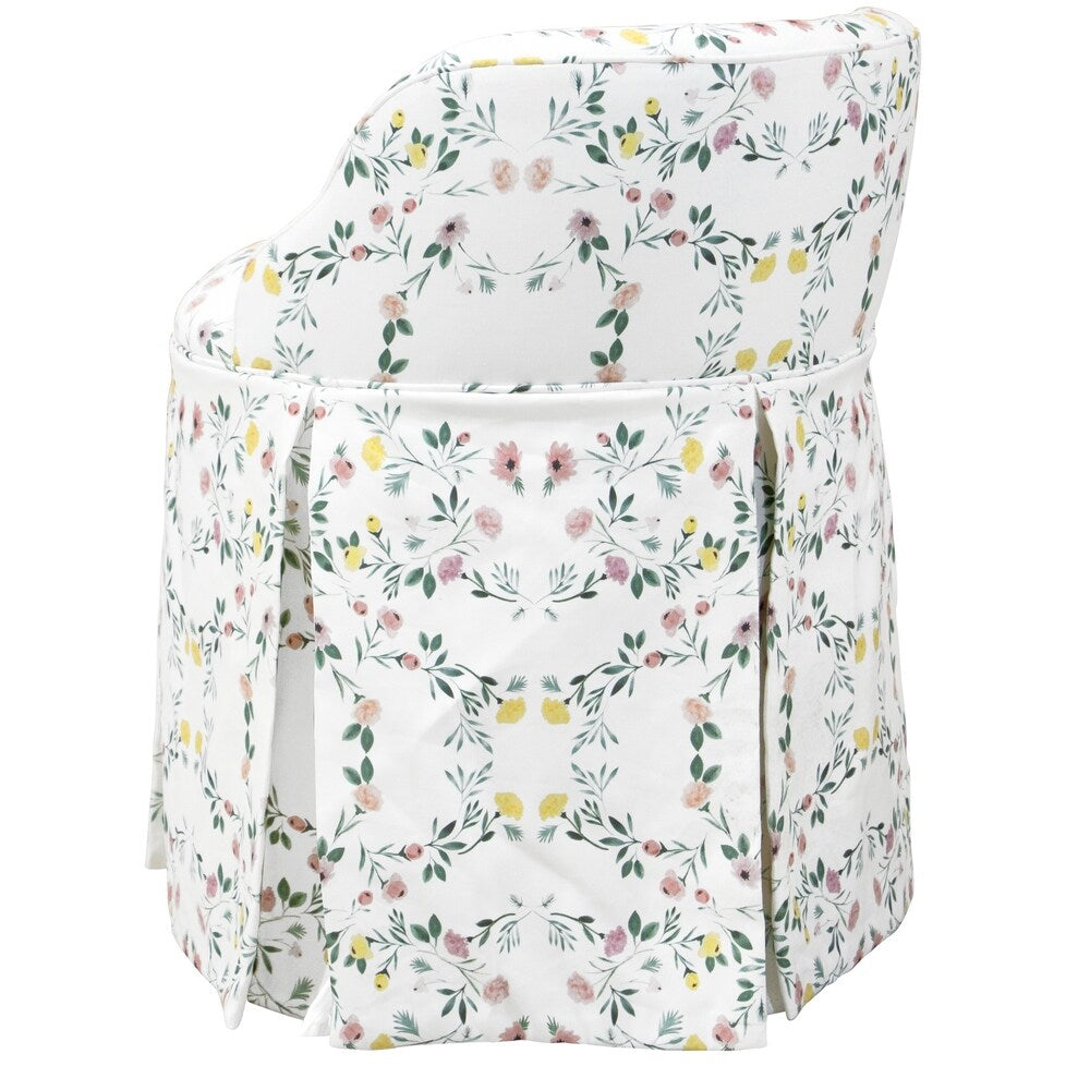 Skyline Furniture Vanity Chair in Kaleidoscope Floral Blush - N/A
