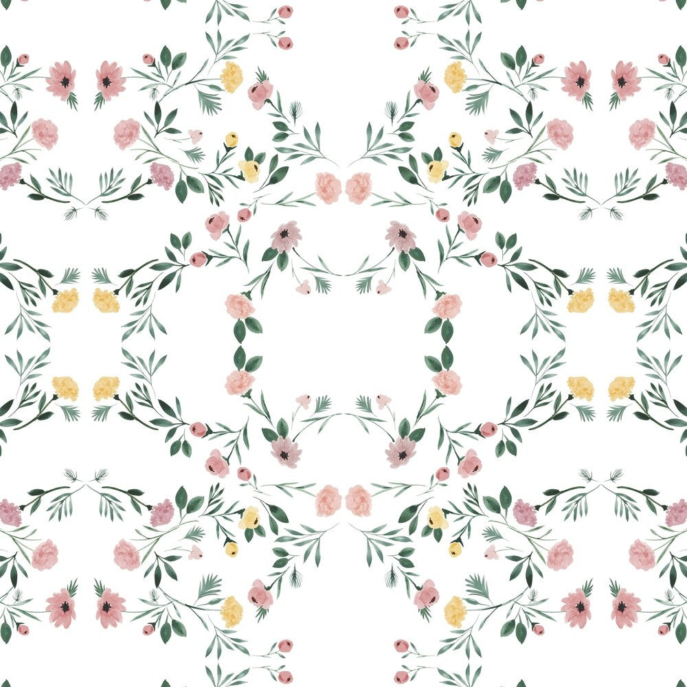 Skyline Furniture Vanity Chair in Kaleidoscope Floral Blush - N/A