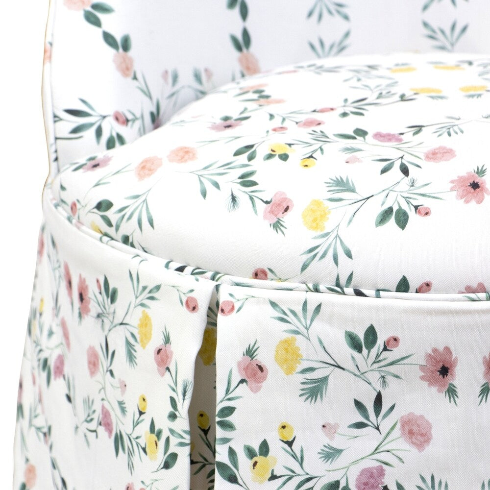 Skyline Furniture Vanity Chair in Kaleidoscope Floral Blush - N/A