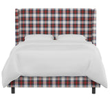 Skyline Furniture Wingback Bed in Stewart Dress Multi
