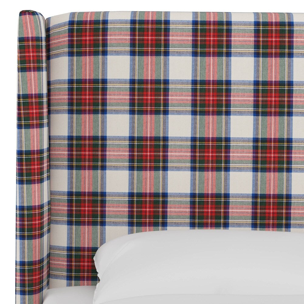 Skyline Furniture Wingback Bed in Stewart Dress Multi