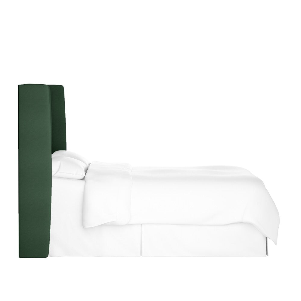 Skyline Furniture Wingback Headboard in Mystere Jade