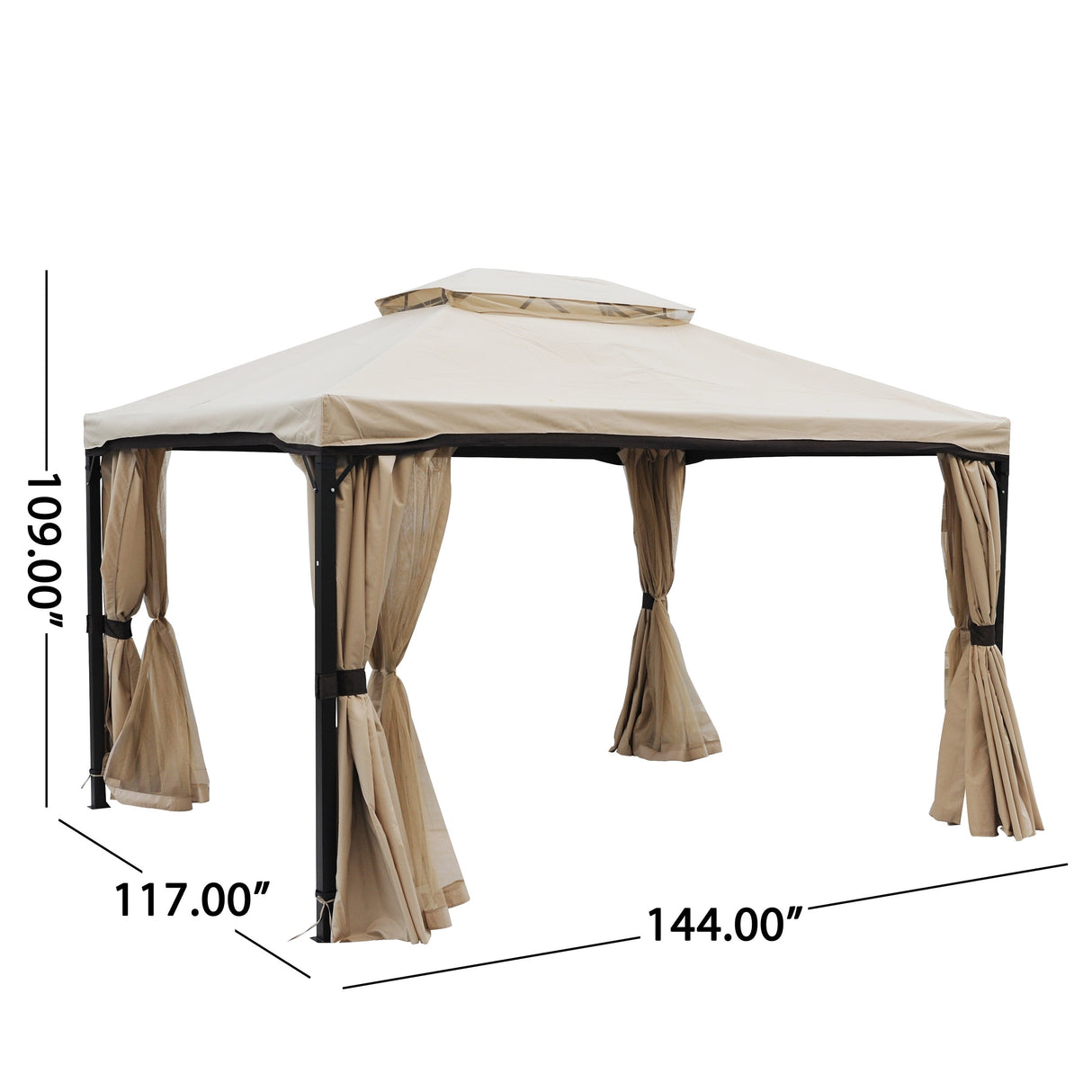 Skyline Outdoor Outdoor 10' x 12' Gazebo with Water Resistant Canopy by Christopher Knight Home