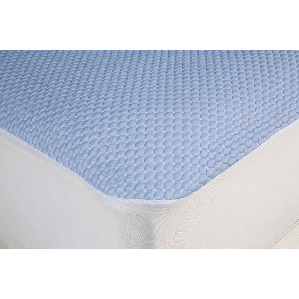 Leggett & Platt Sleep Chill + Crystal Gel Mattress Protector with Cooling Fibers and Blue 3-D Fabric