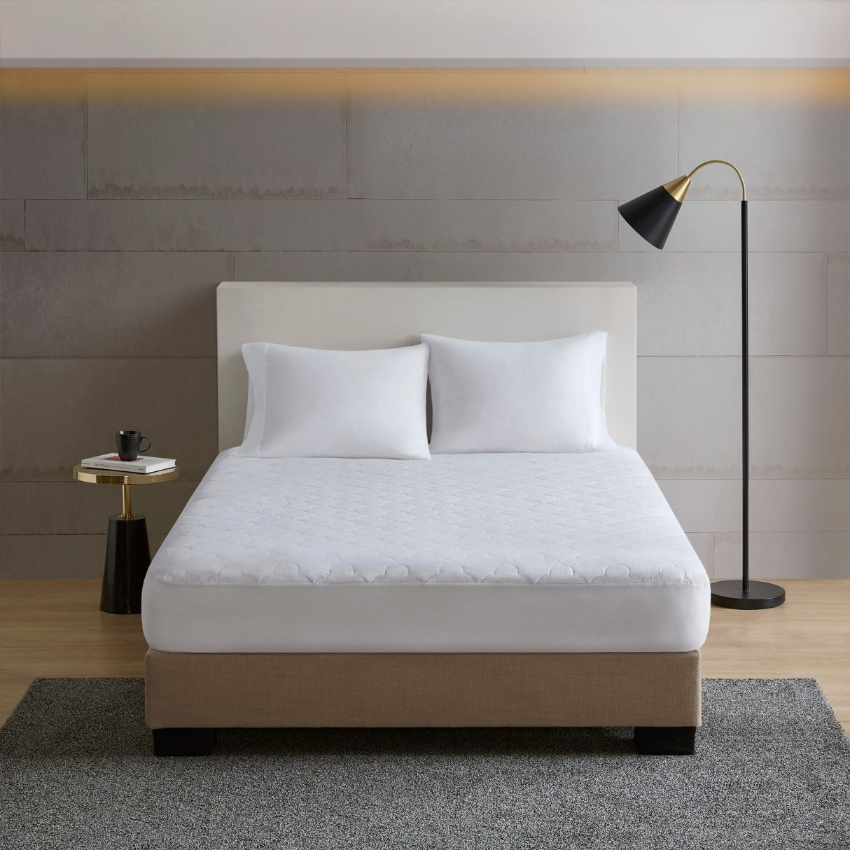 Madison Park All Natural Cotton Percale Quilted Mattress Pad