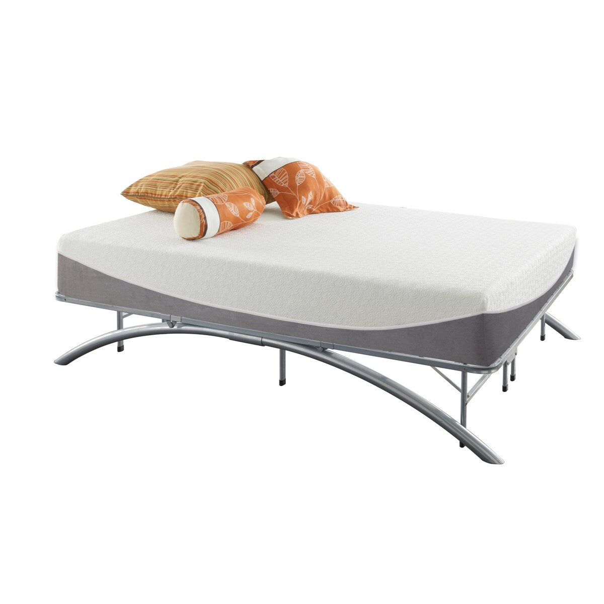 Sleep Sync Arch Flex Twin Silver 14-inch Platform Bed Frame