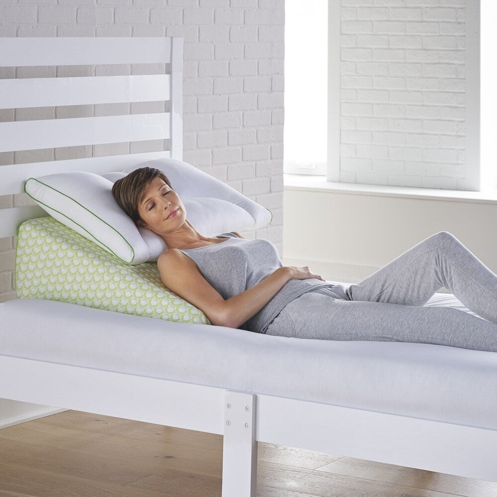 Sleep Yoga Wedge pillow - With 10" memory foam medium firm