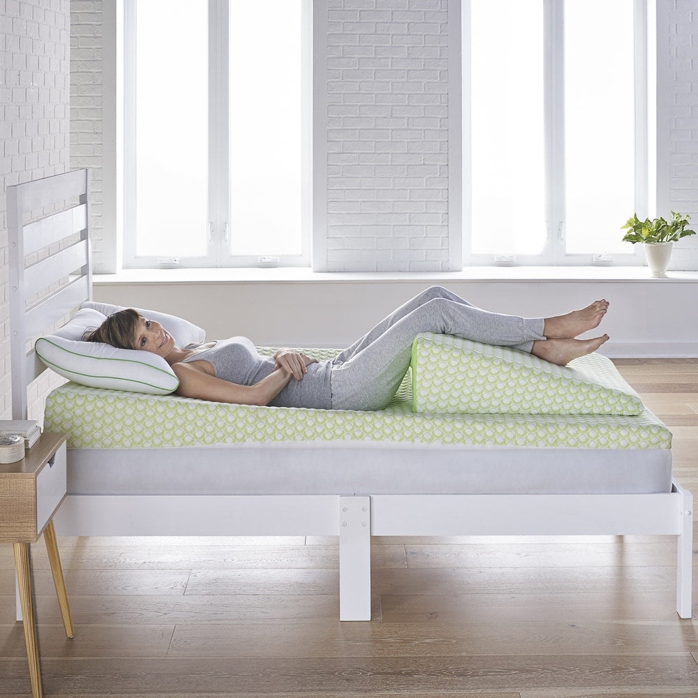 Sleep Yoga Wedge pillow - With 10" memory foam medium firm