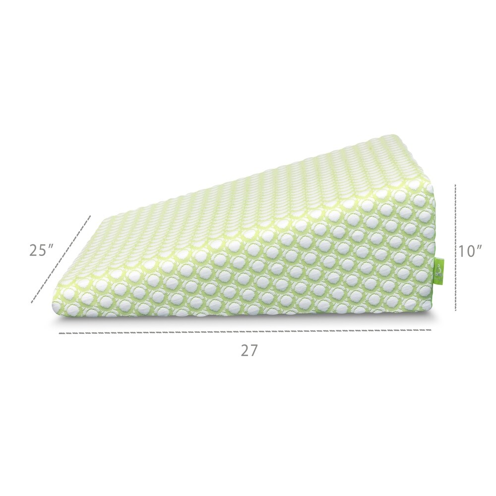 Sleep Yoga Wedge pillow - With 10" memory foam medium firm