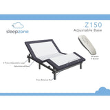 Sleep Zone 8-inch Laguna Firm Memory Foam Mattress and Adjustable Bed Set