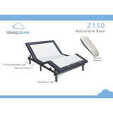 Sleep Zone Pacifica 12-inch Memory Foam Mattress/ Adjustable Base Set