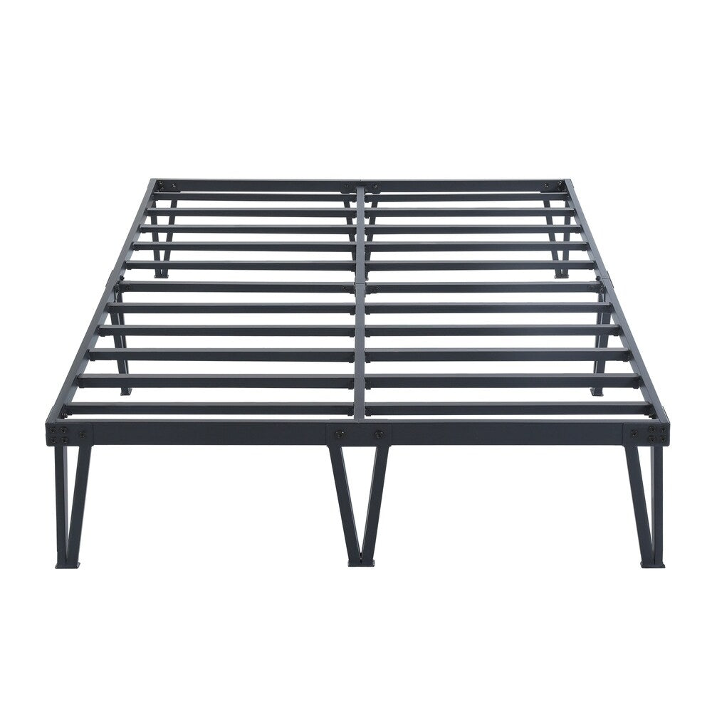 Sleeplanner 14 Inch Metal Platform Bed Frame with Hairpin Legs Queen