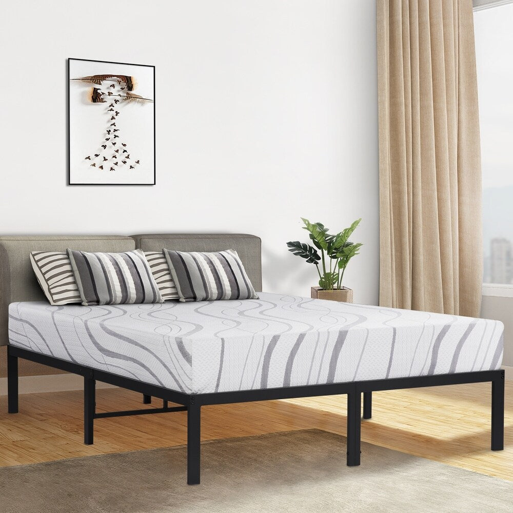 Sleeplanner 14-inch Twin-Size Dura Steel Slat Bed Frame OVT-2000, No Box Spring Needed