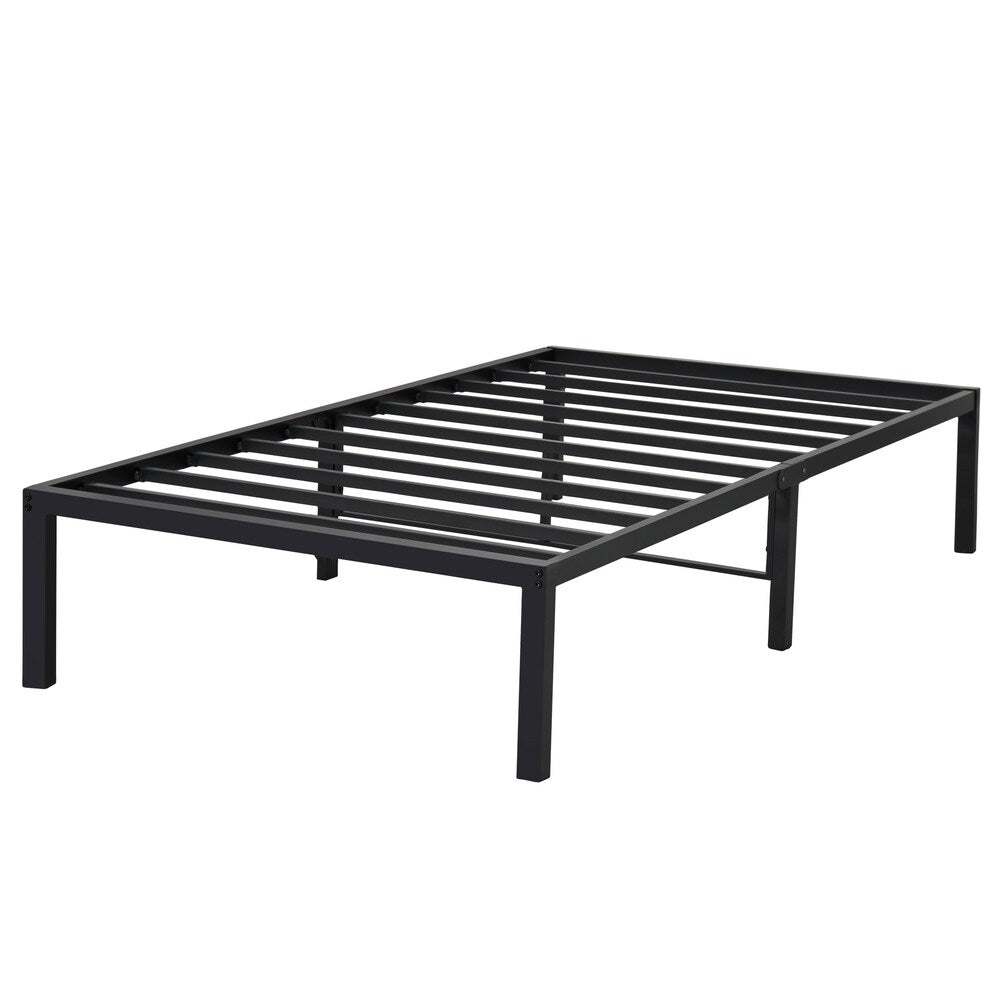 Sleeplanner 14-inch Twin-Size Dura Steel Slat Bed Frame OVT-2000, No Box Spring Needed