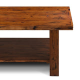 Sleeplanner Natural Marble Brown Solid Wood Coffee Table/ Cocktail Table