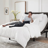 Nestl Premium Adjustable Massaging Bed Frame Base with Wireless Remote