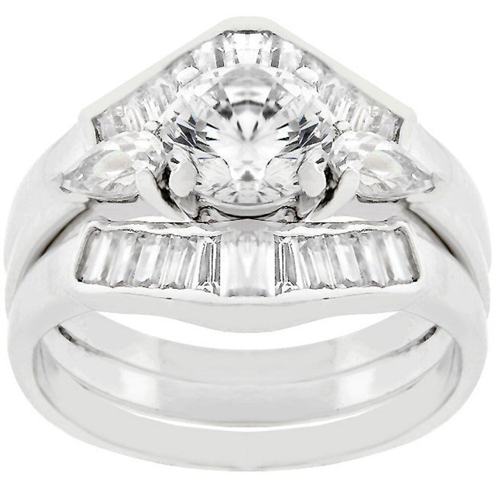 Elegant Two-Piece Diamond Engagement Ring Set For A Perfect Proposal