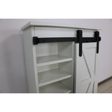 Sliding Barn Door Cabinet Over the Toilet Cabinet Wall Mounted, White