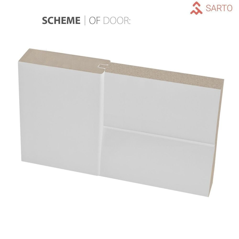 Sliding Closet Bypass Doors hardware / Quadro 4113 White Silk Frosted Opaque Glass