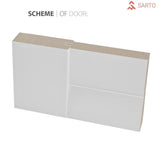 Sliding Closet Bypass Doors hardware / Quadro 4113 White Silk Frosted Opaque Glass