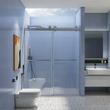 Sliding Frameless Soft-Close Shower Door with Premium Tampered Glass