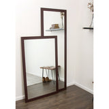 Slim Dark Brown Accent Mirror