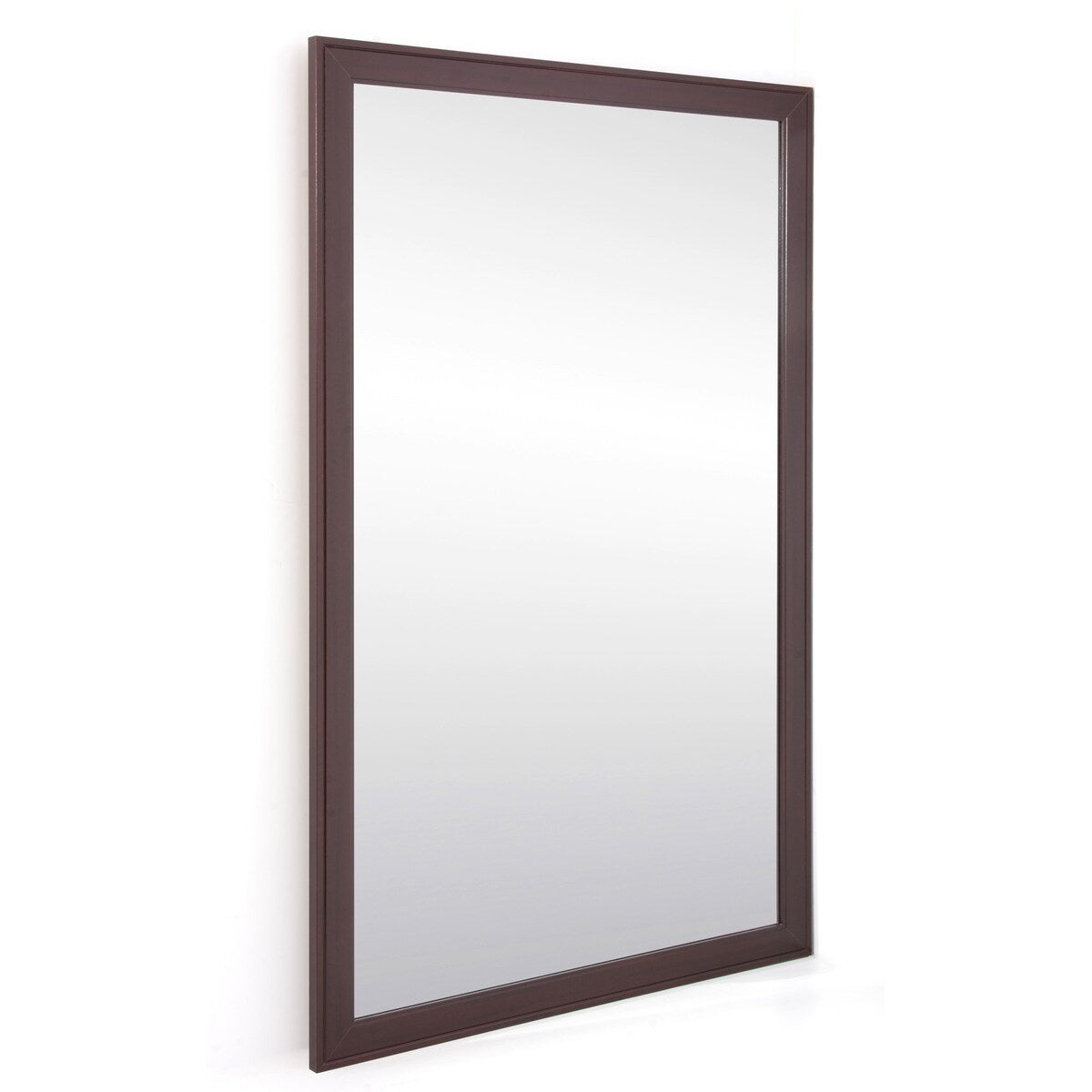 Slim Dark Brown Accent Mirror