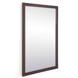 Slim Dark Brown Accent Mirror