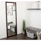 Slim Dark Brown Accent Mirror