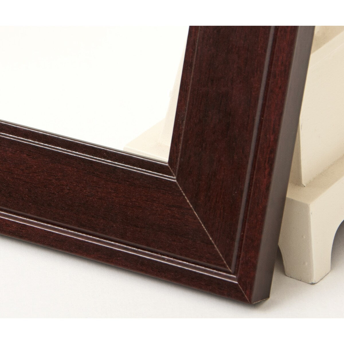 Slim Dark Brown Accent Mirror