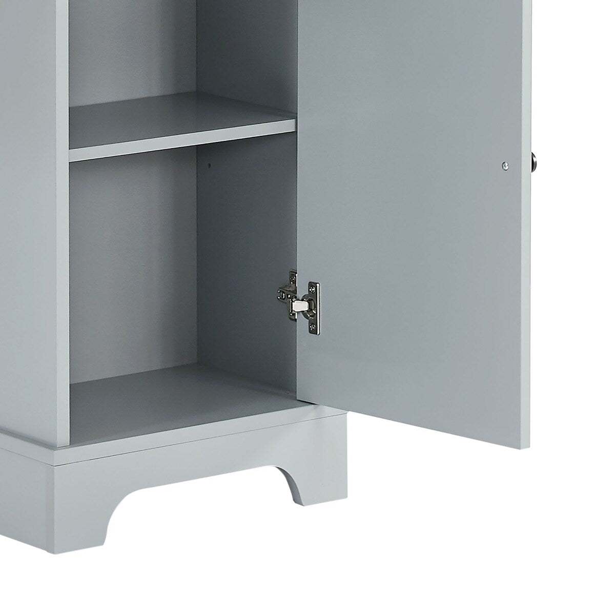 Slim Tall Bathroom Storage Cabinet with an Open Shelf, Three Drawers and a Cabinet