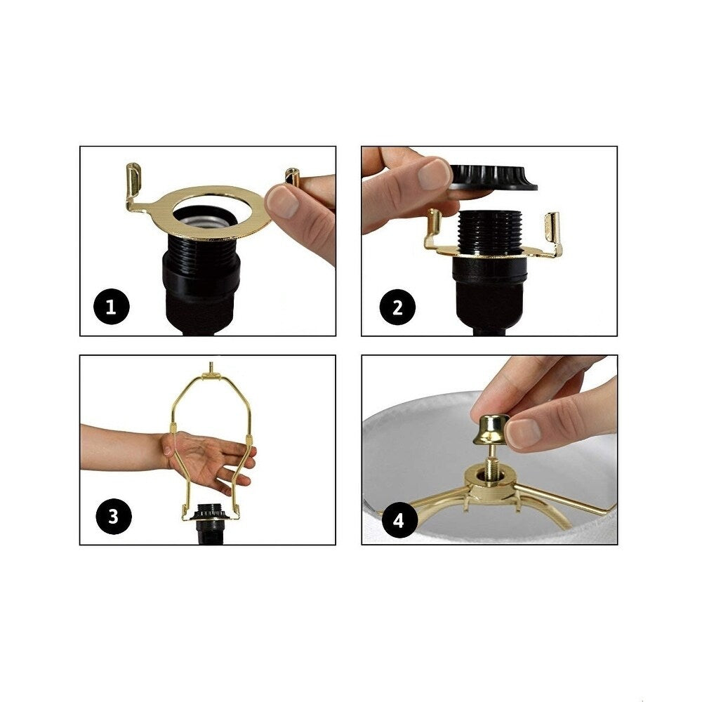 Slip Uno Adapter Converts your 10" high Lampshade to fit on Slip Uno Lamp Base (1 7/16" opening) - 7"h