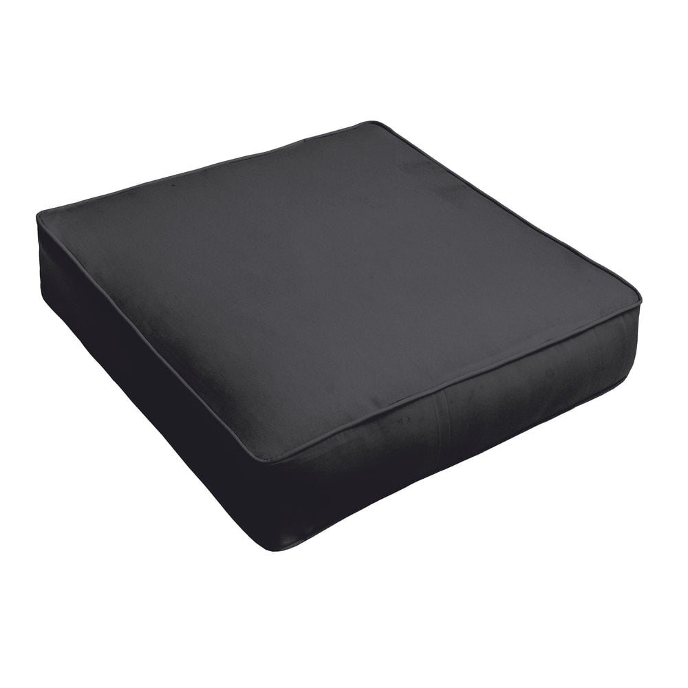 Sloane Black Indoor/ Outdoor Corded 22.5 Inch Floor Cushion