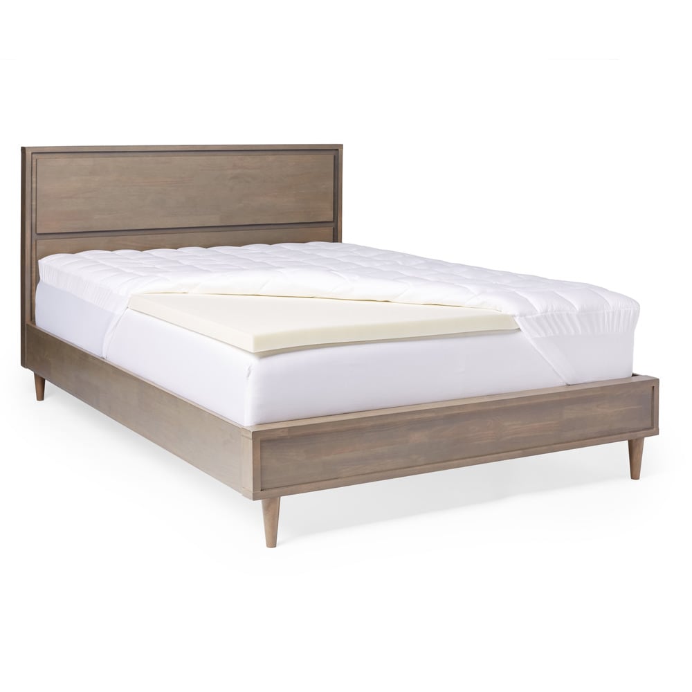 Slumber Solutions 2-inch Memory Foam and 1.5-inch Fiber Fill Mattress Topper