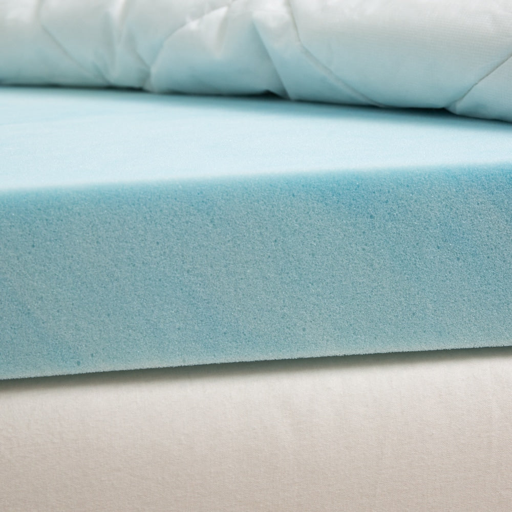 Slumber Solutions 3-inch Gel Memory Foam and Fiber Mattress Topper