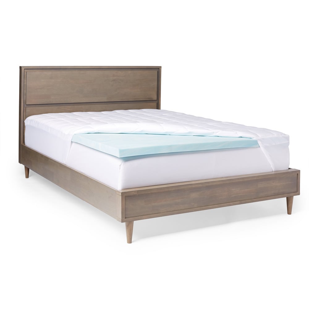 Slumber Solutions Gel 2-inch Memory Foam and 1.5-inch Fiber Mattress Topper