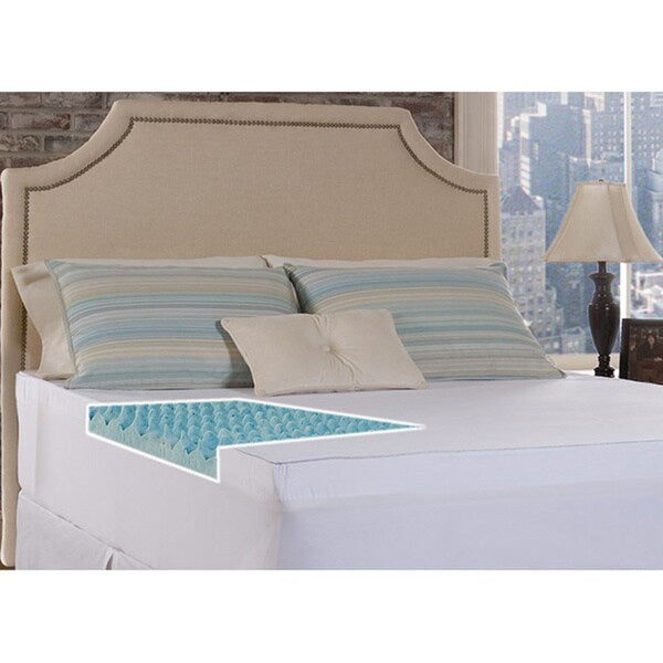 Slumber Solutions Gel Big Bump 4-inch Twin/ Full-size Memory Foam Mattress Topper with Cover