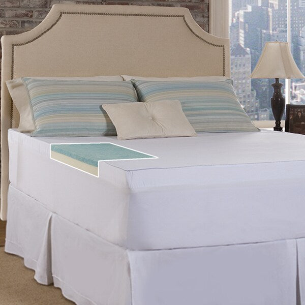 Slumber Solutions Gel Select 4-inch Memory Foam Mattress Topper with Cover