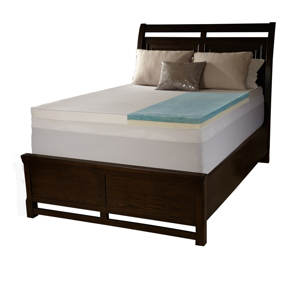 Slumber Solutions Gel Select 4-inch Memory Foam Mattress Topper with Cover